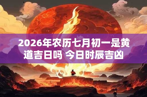 2026年农历七月初一是黄道吉日吗 今日时辰吉凶