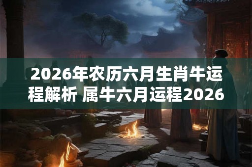 2026年农历六月生肖牛运程解析 属牛六月运程2026