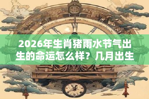 2026年生肖猪雨水节气出生的命运怎么样？几月出生好？