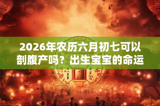 2026年农历六月初七可以剖腹产吗？出生宝宝的命运？