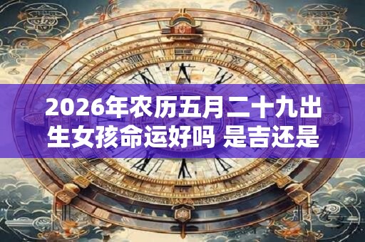 2026年农历五月二十九出生女孩命运好吗 是吉还是凶