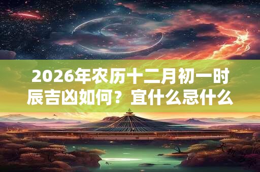 2026年农历十二月初一时辰吉凶如何？宜什么忌什么？