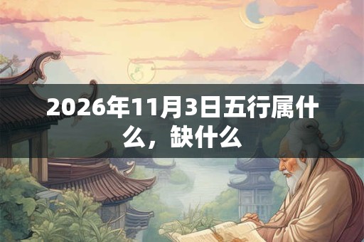 2026年11月3日五行属什么，缺什么