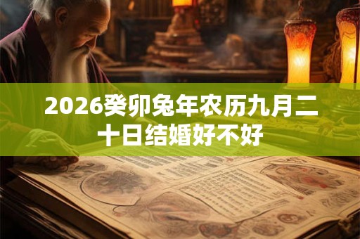 2026癸卯兔年农历九月二十日结婚好不好