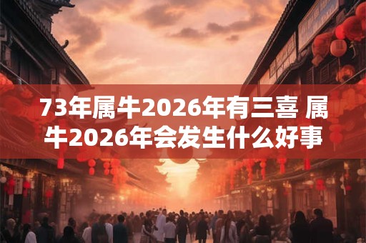 73年属牛2026年有三喜 属牛2026年会发生什么好事