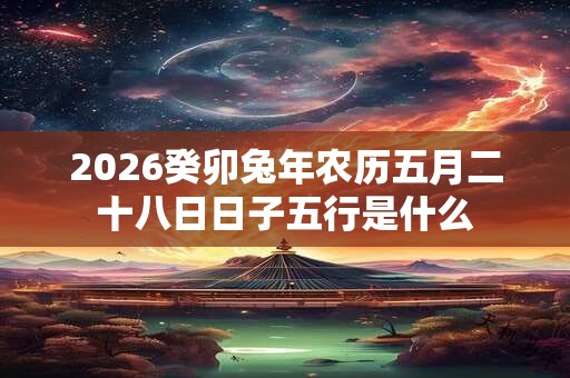 2026癸卯兔年农历五月二十八日日子五行是什么
