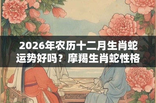 2026年农历十二月生肖蛇运势好吗？摩羯生肖蛇性格特点