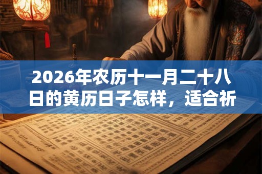 2026年农历十一月二十八日的黄历日子怎样，适合祈福吗？