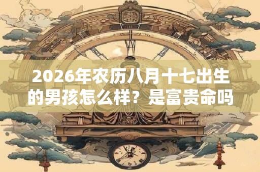 2026年农历八月十七出生的男孩怎么样？是富贵命吗？
