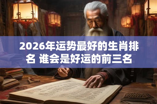 2026年运势最好的生肖排名 谁会是好运的前三名