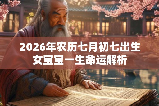2026年农历七月初七出生女宝宝一生命运解析