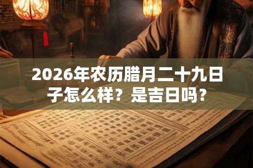 2026年农历腊月二十九日子怎么样？是吉日吗？