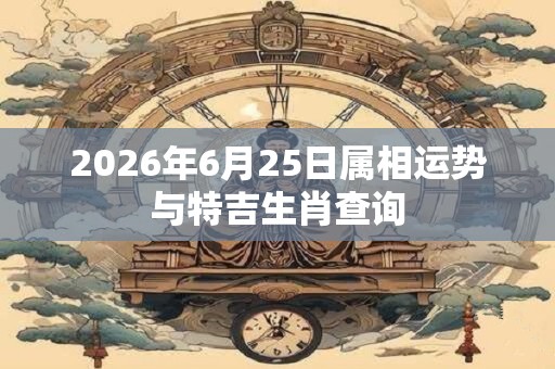 2026年6月25日属相运势与特吉生肖查询
