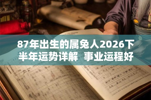87年出生的属兔人2026下半年运势详解  事业运程好不好