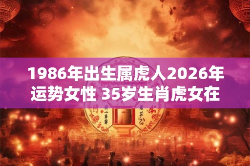 1986年出生属虎人2026年运势女性 35岁生肖虎女在2026年运气如何