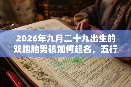 2026年九月二十九出生的双胞胎男孩如何起名，五行属什么