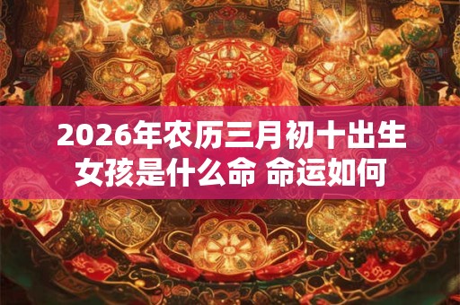 2026年农历三月初十出生女孩是什么命 命运如何