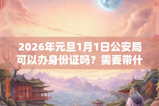 2026年元旦1月1日公安局可以办身份证吗？需要带什么？