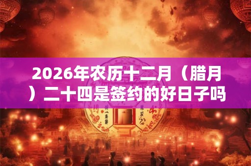 2026年农历十二月（腊月）二十四是签约的好日子吗？