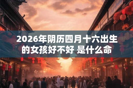 2026年阴历四月十六出生的女孩好不好 是什么命
