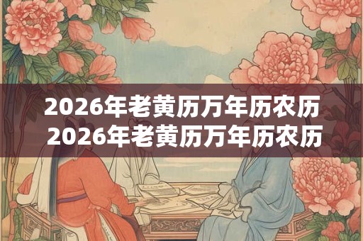2026年老黄历万年历农历 2026年老黄历万年历农历查询