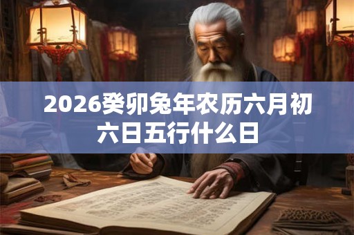 2026癸卯兔年农历六月初六日五行什么日