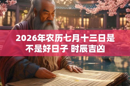 2026年农历七月十三日是不是好日子 时辰吉凶