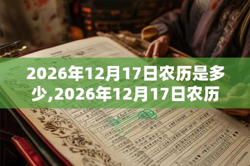2026年12月17日农历是多少,2026年12月17日农历表