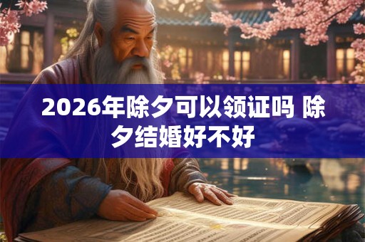 2026年除夕可以领证吗 除夕结婚好不好