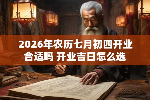2026年农历七月初四开业合适吗 开业吉日怎么选