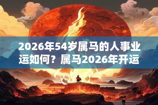 2026年54岁属马的人事业运如何？属马2026年开运方位？