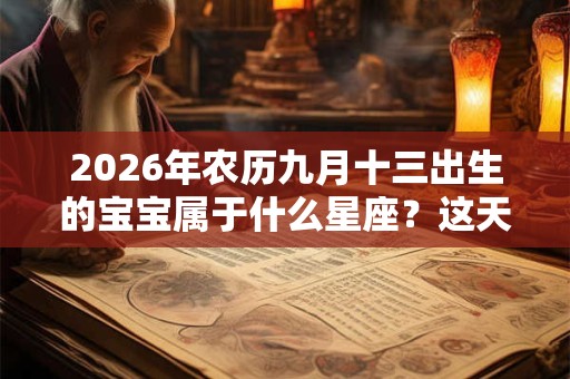 2026年农历九月十三出生的宝宝属于什么星座？这天是什么节气？