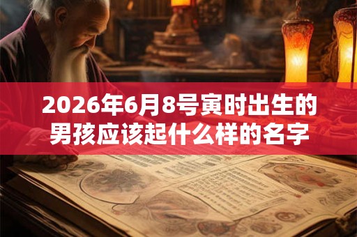 2026年6月8号寅时出生的男孩应该起什么样的名字