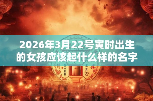 2026年3月22号寅时出生的女孩应该起什么样的名字