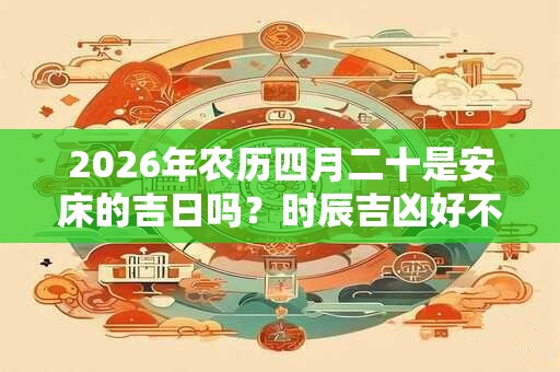 2026年农历四月二十是安床的吉日吗？时辰吉凶好不好？