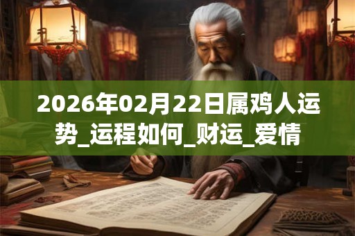 2026年02月22日属鸡人运势_运程如何_财运_爱情
