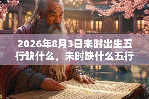 2026年8月3日未时出生五行缺什么，未时缺什么五行