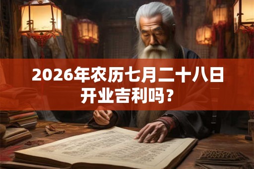 2026年农历七月二十八日开业吉利吗？