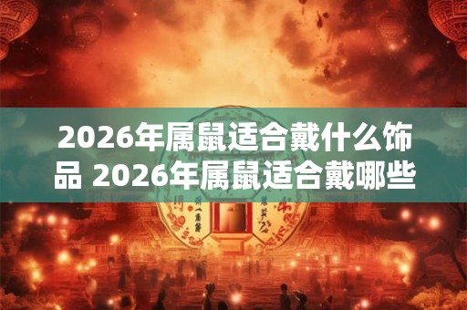 2026年属鼠适合戴什么饰品 2026年属鼠适合戴哪些饰品