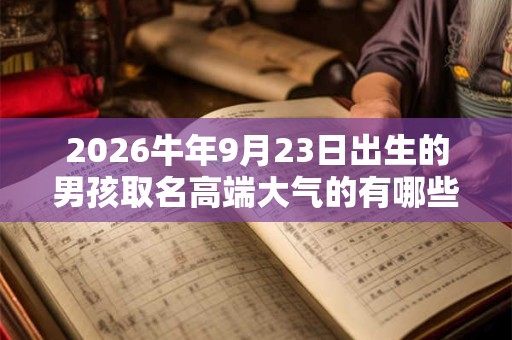 2026牛年9月23日出生的男孩取名高端大气的有哪些？