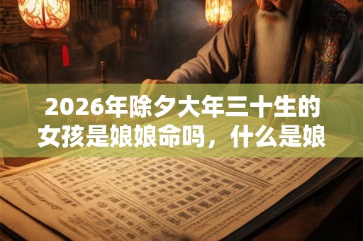 2026年除夕大年三十生的女孩是娘娘命吗，什么是娘娘命？
