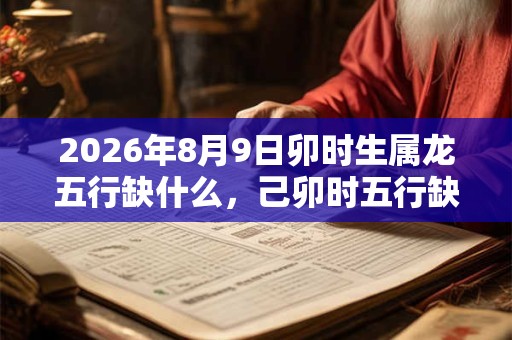 2026年8月9日卯时生属龙五行缺什么，己卯时五行缺什么