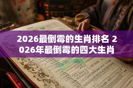 2026最倒霉的生肖排名 2026年最倒霉的四大生肖