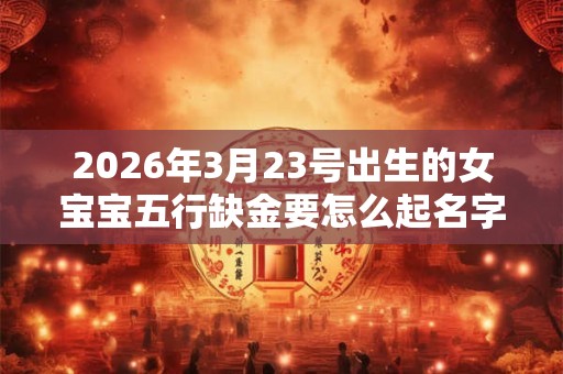 2026年3月23号出生的女宝宝五行缺金要怎么起名字