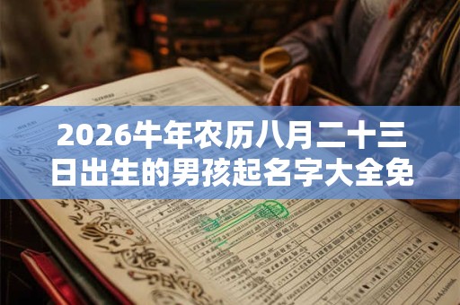 2026牛年农历八月二十三日出生的男孩起名字大全免费