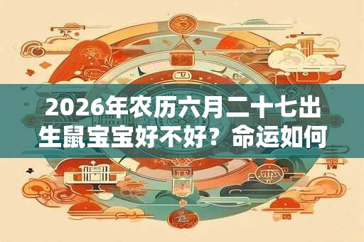 2026年农历六月二十七出生鼠宝宝好不好？命运如何？