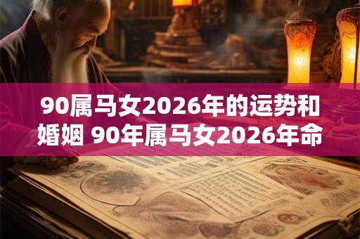 90属马女2026年的运势和婚姻 90年属马女2026年命运