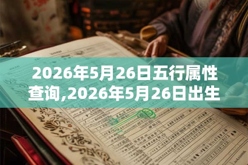 2026年5月26日五行属性查询,2026年5月26日出生五行属什么