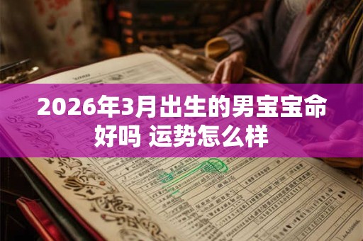 2026年3月出生的男宝宝命好吗 运势怎么样