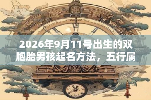 2026年9月11号出生的双胞胎男孩起名方法，五行属什么